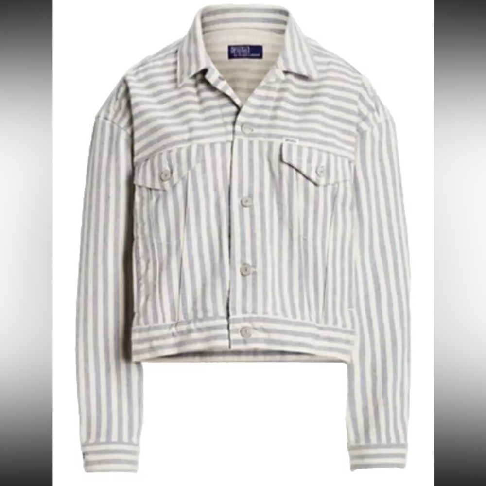 NWOT Polo Ralph Lauren Striped denim jacket